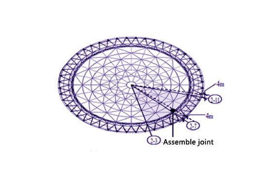 dome steel structure construction