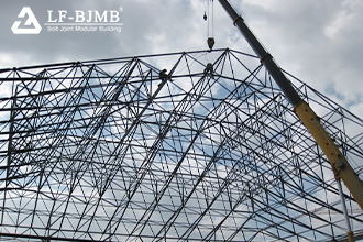 space frame installation at high altitude