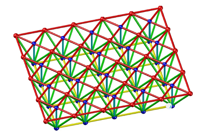 Star-shaped quadrangular cone space frame