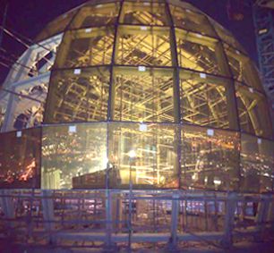 Glass Dome Roof Steel Structure Building Of Dubai's Clock Tower